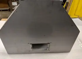 1-10-02733 Hopper Assembly with Lid (SMS) painted black