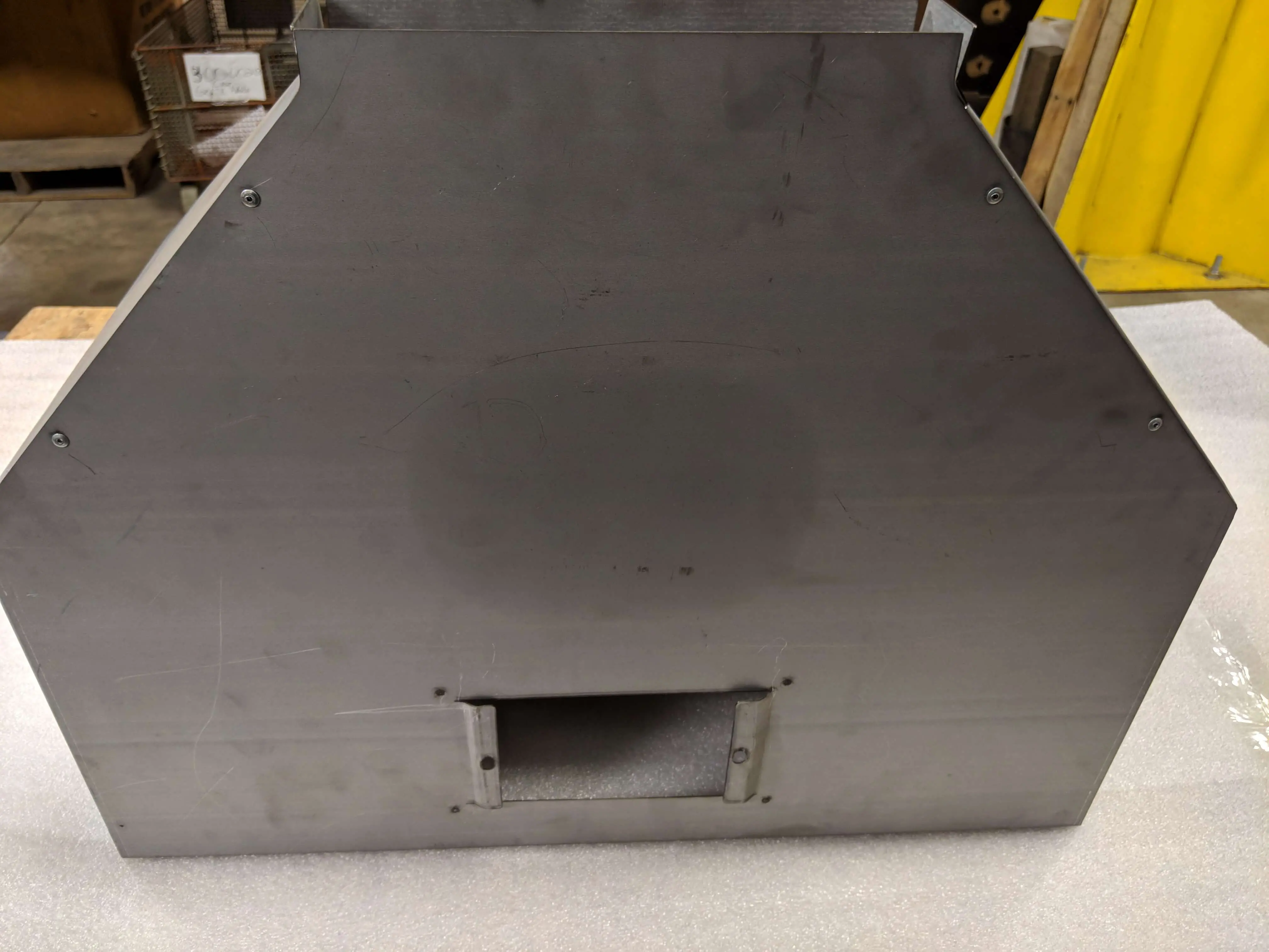 1-10-02733 Hopper Assembly with Lid (SMS) painted black