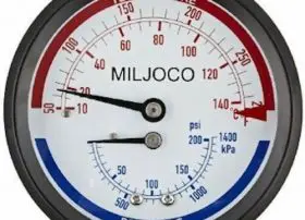 3-10-78427 Pressure Temperature Gauge (Back)
