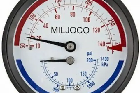 3-10-78427 Pressure Temperature Gauge (Back)