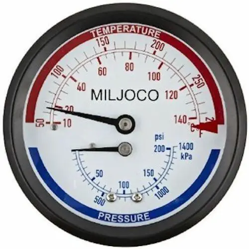 3-10-78427 Pressure Temperature Gauge (Back)