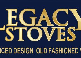 Banner: Legacy Stoves Blue/Gold 24 x 48